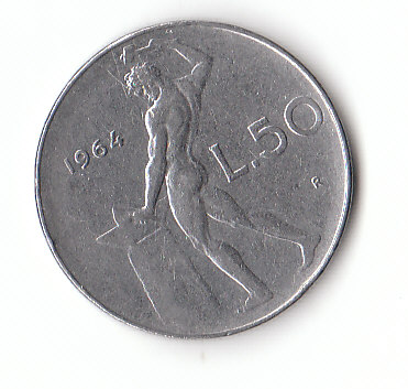  50 Lire Italien 1964 (F114)b.   