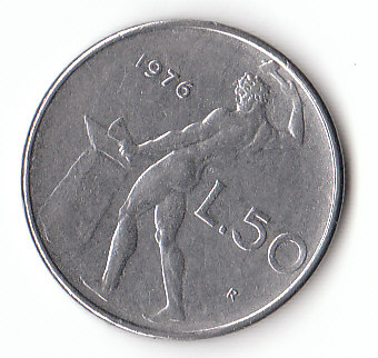 50 Lire Italien 1976 (F116)b.