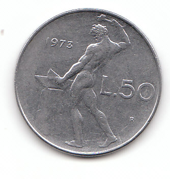  50 Lire Italien 1973 (F117)b.   