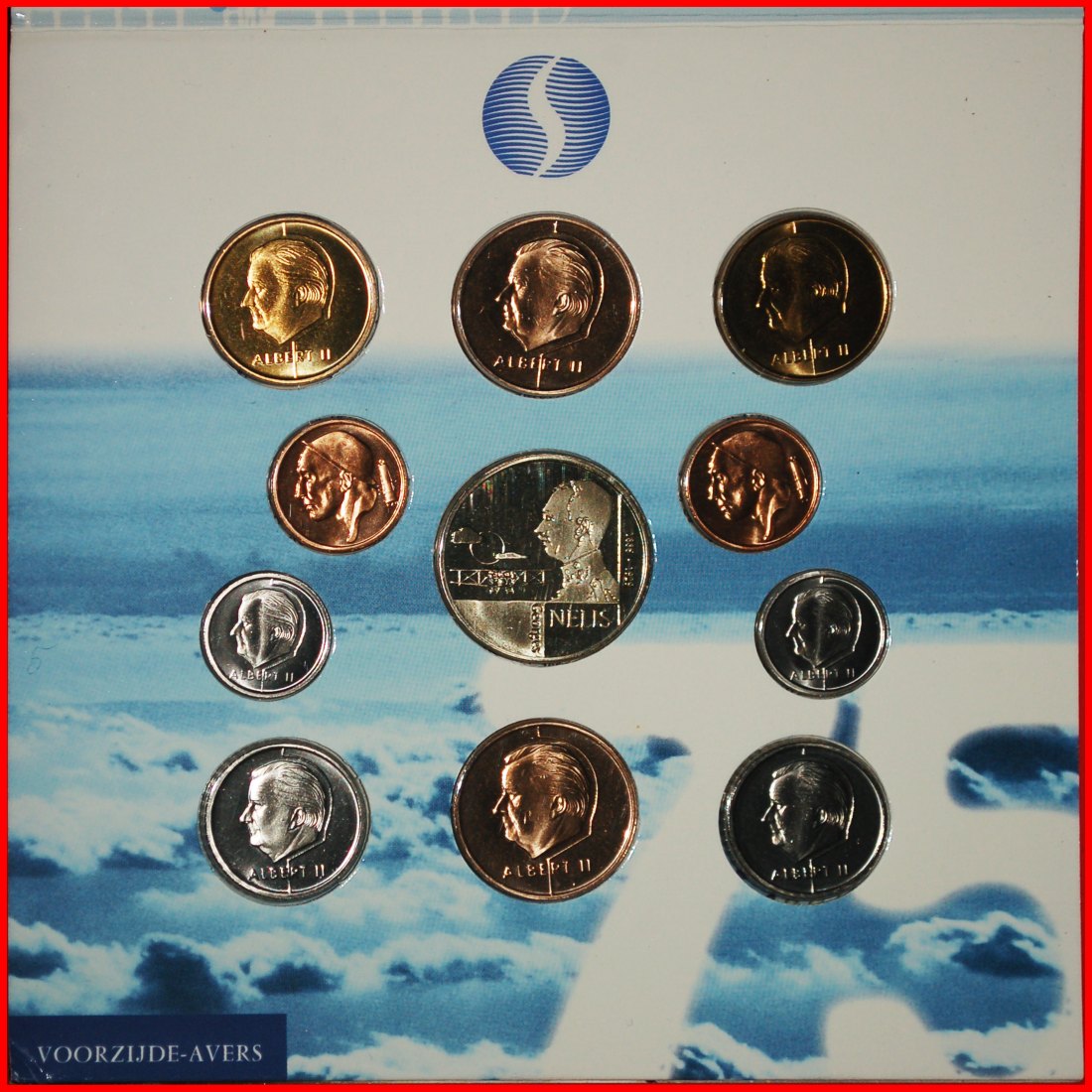 * PLANE 1923 - SWITZERLAND 1995: BELGIUM ★ MINT SET 1998 10 COINS WITH MEDAL★LOW START ★ NO RESERVE!
