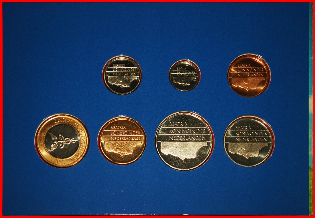  * BEATRIX (1980-2013): NETHERLANDS★SET 1998 (6 COINS+HOLLAND)★JUST PUBLISHED★LOW START ★ NO RESERVE!   