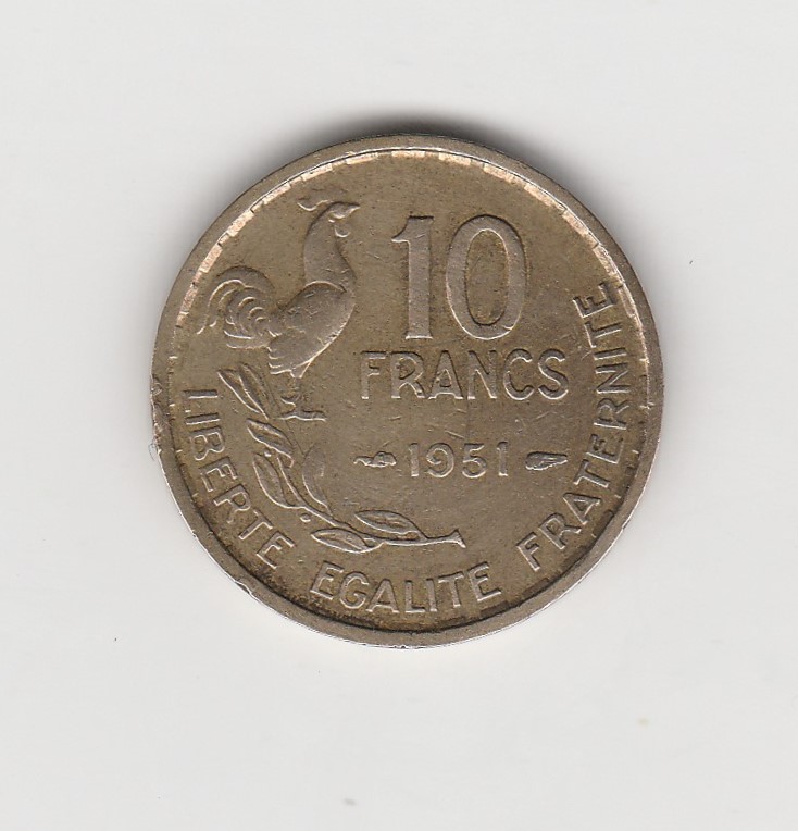  10 Francs Frankreich 1951  (M985)   