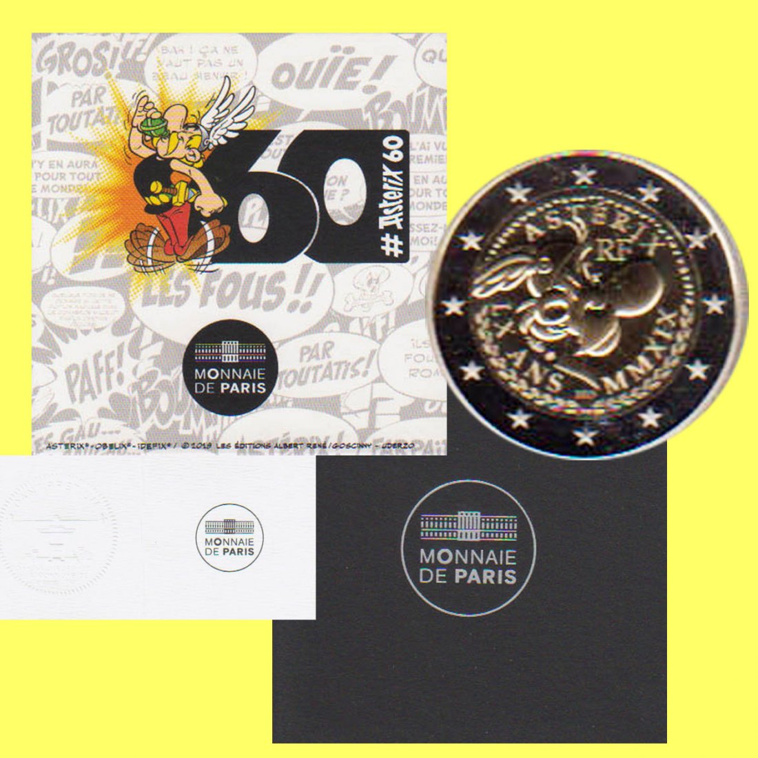  Frankreich 2-Euro-Sondermünze *60 Jahre Asterix* 2019 *PP* nur 10.000St!   