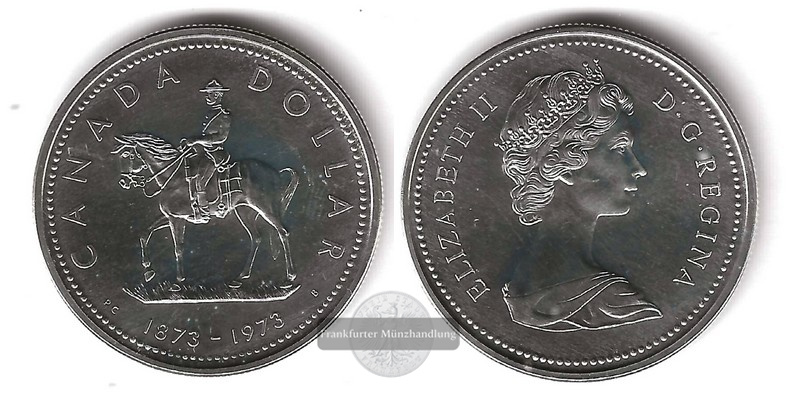  Kanada  1 Dollar 1973 Mounted Police  FM-Frankfurt   Feinsilber: 11,66g   