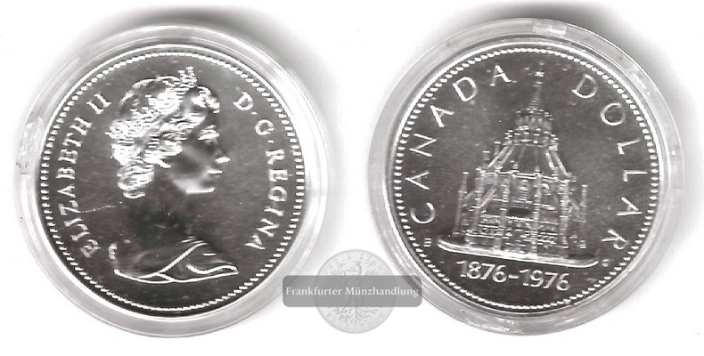  Kanada 1 Dollar 1976 Ottawa  FM-Frankfurt   Feinsilber: 11,66g   