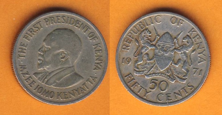  Kenia 50 Cents 1971   