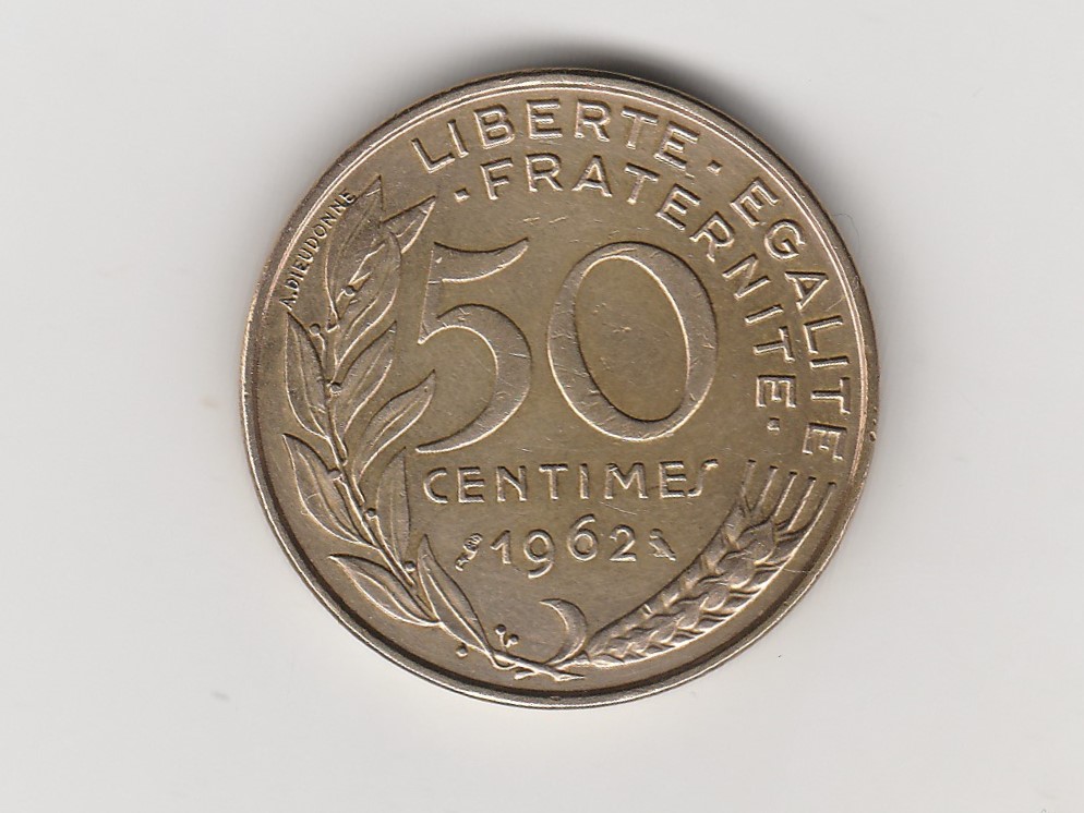  50 Centimes Frankreich 1962 (M992)   