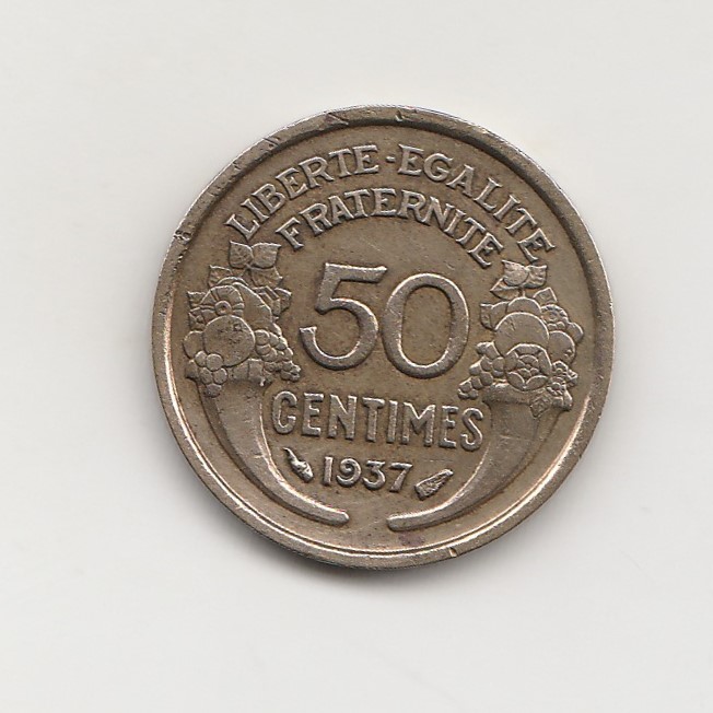  50 Centimes Frankreich 1937 (M993)   