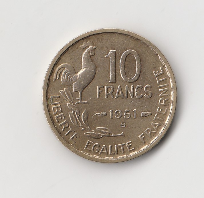  10 Francs Frankreich 1951 B (M995)   