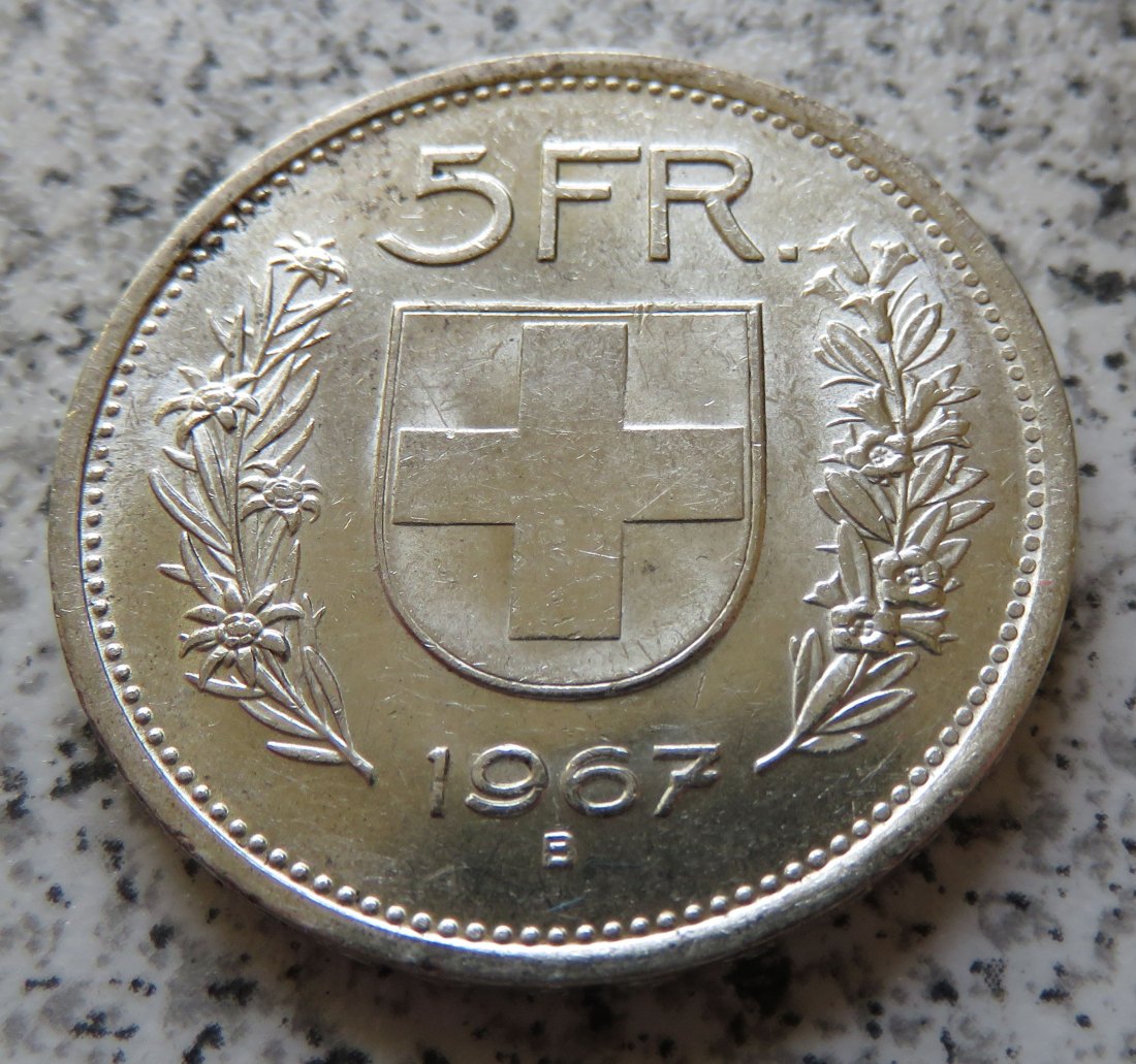  Schweiz 5 Franken 1967   