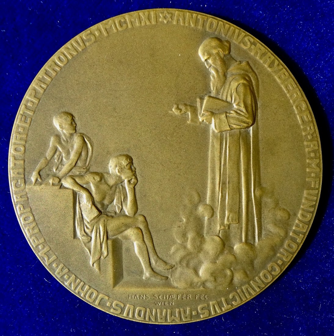  Österreich Stiftsgymnasium Melk 1911 Jugendstil Jubiläumsmedaille von Hans Schaefer   