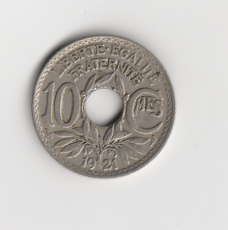  10 Centimes Frankreich 1921 (M999)   