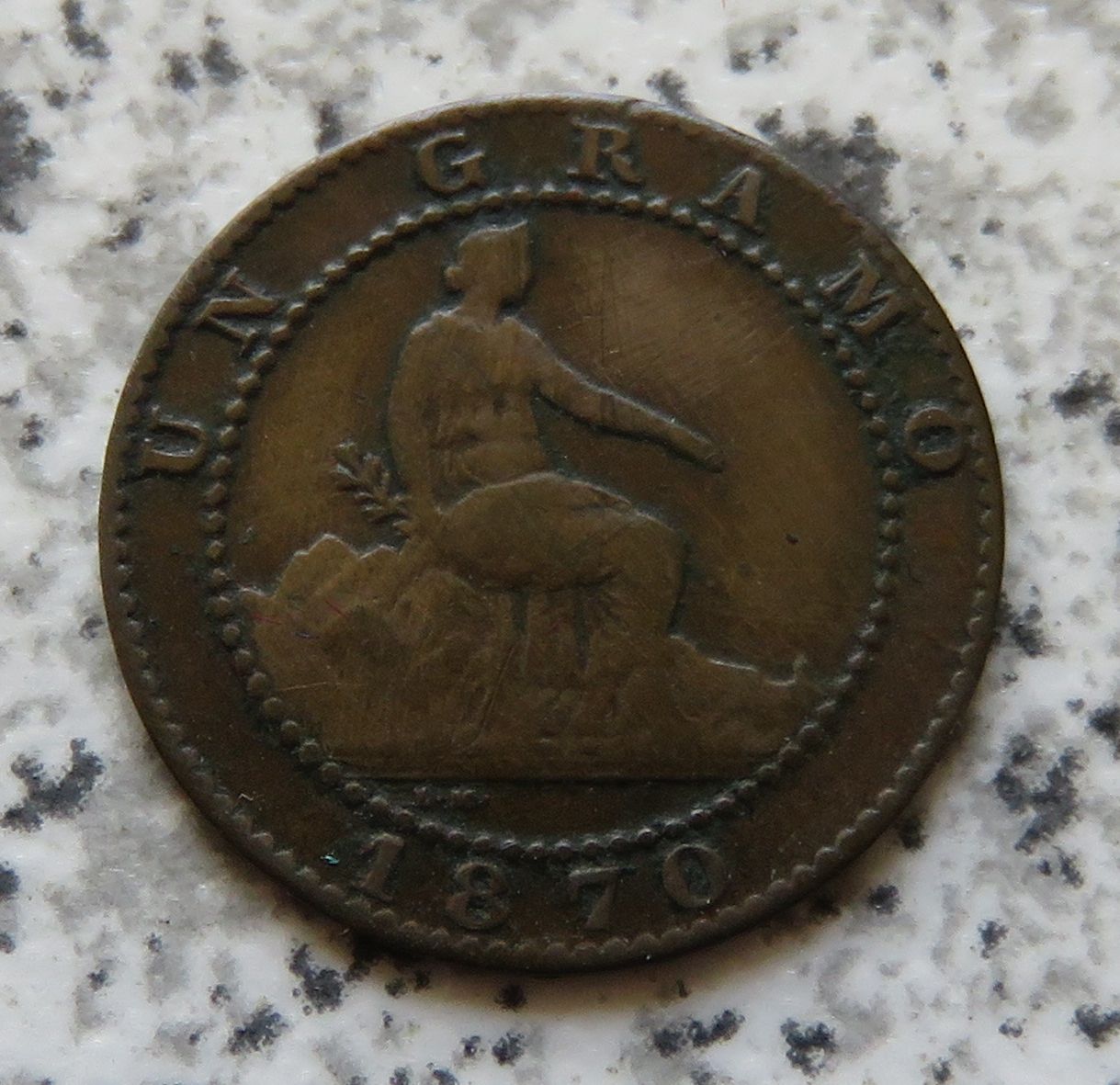  Spanien 1 Centimo 1870   