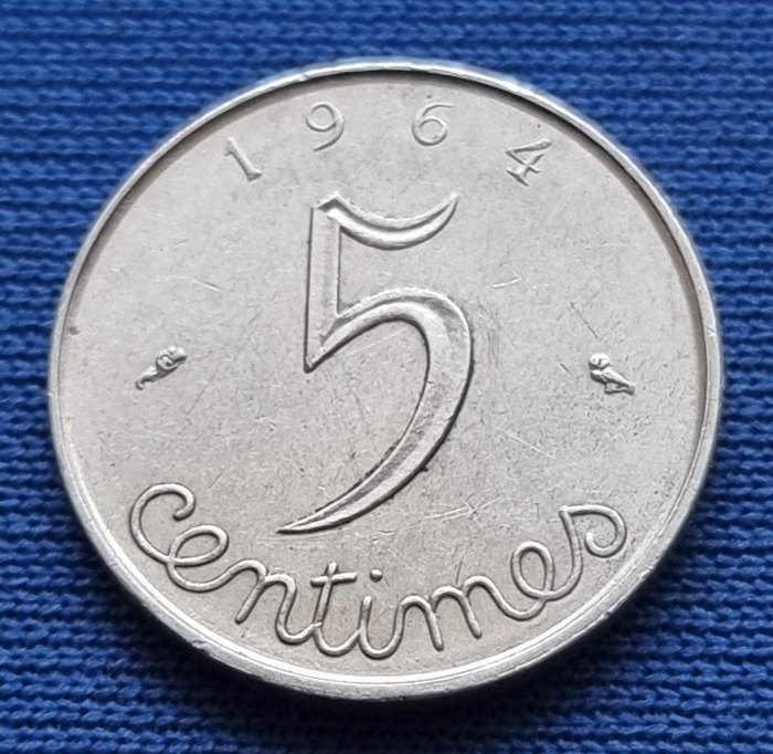 6515(7) 5 Centimes (Frankreich) 1964 in ss-vz ..................................... von Berlin_coins