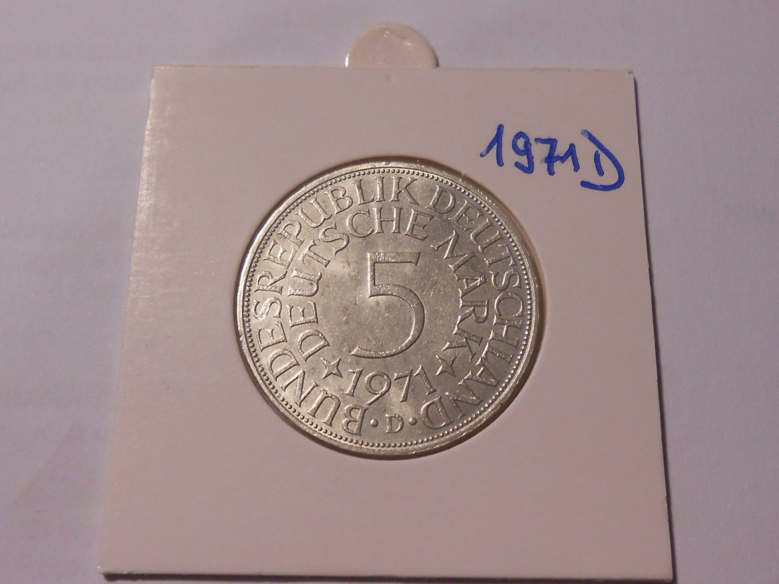  Deutschland 5 DM Silberadler 1971 D   