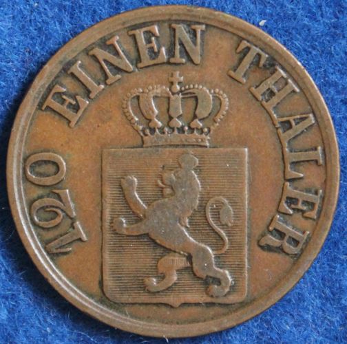  Hessen-Kassel, Friedrich Wilhelm I., 1856, 3 Heller #046   