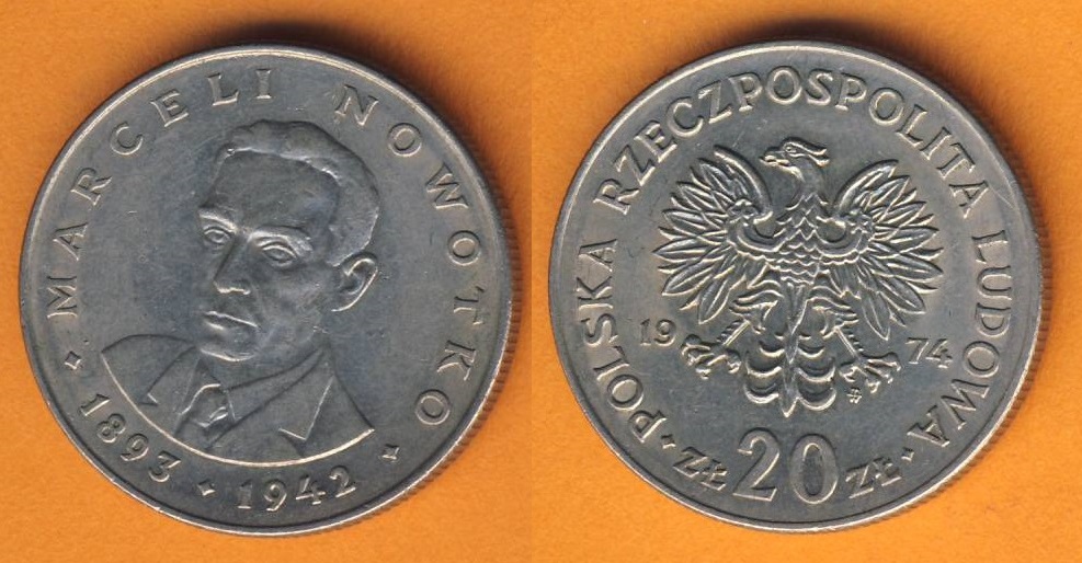  Polen 20 Zloty 1974 Nowotko   