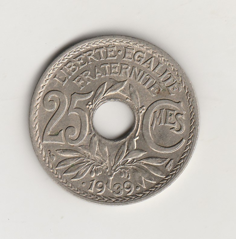  25 Centimes Frankreich 1939 (N005)   