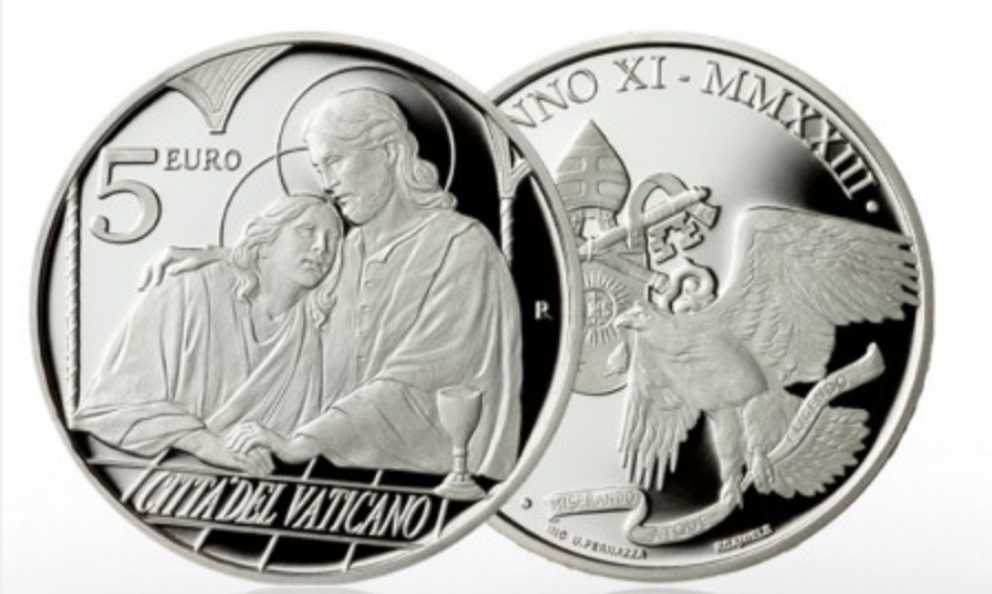  Vatikan 5 Euro Silber 2023 proof pp die 12 Apostel - Heiliger Johannes   