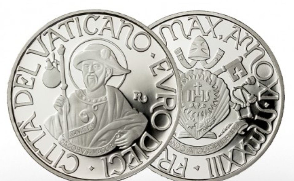  Vatikan 10 Euro Silber 2023 proof pp die 12 Apostel - Hl. Jakob der Ältere   