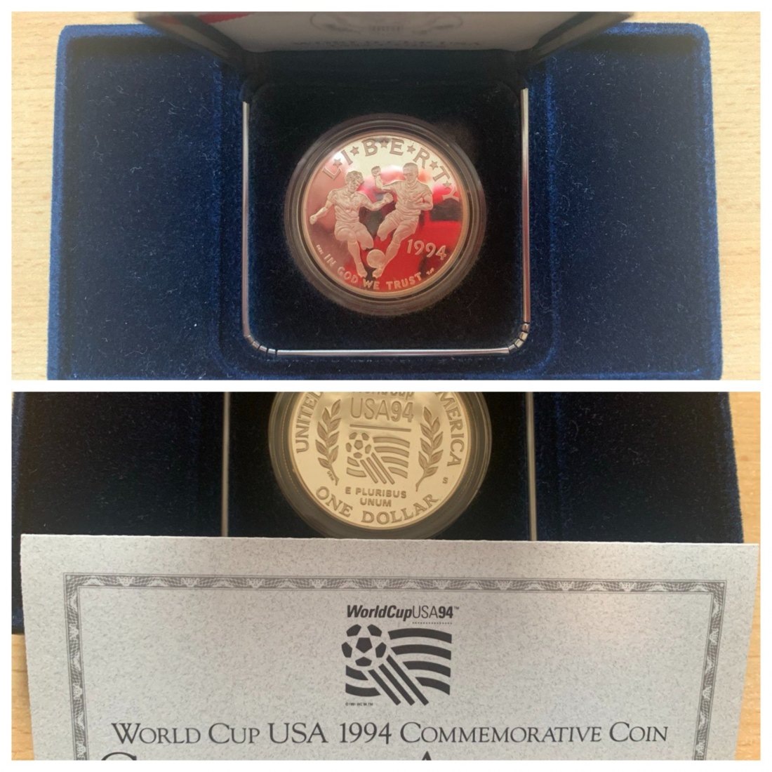 USA 1$ 1994 PP WORLD CUP SOCCER BOX