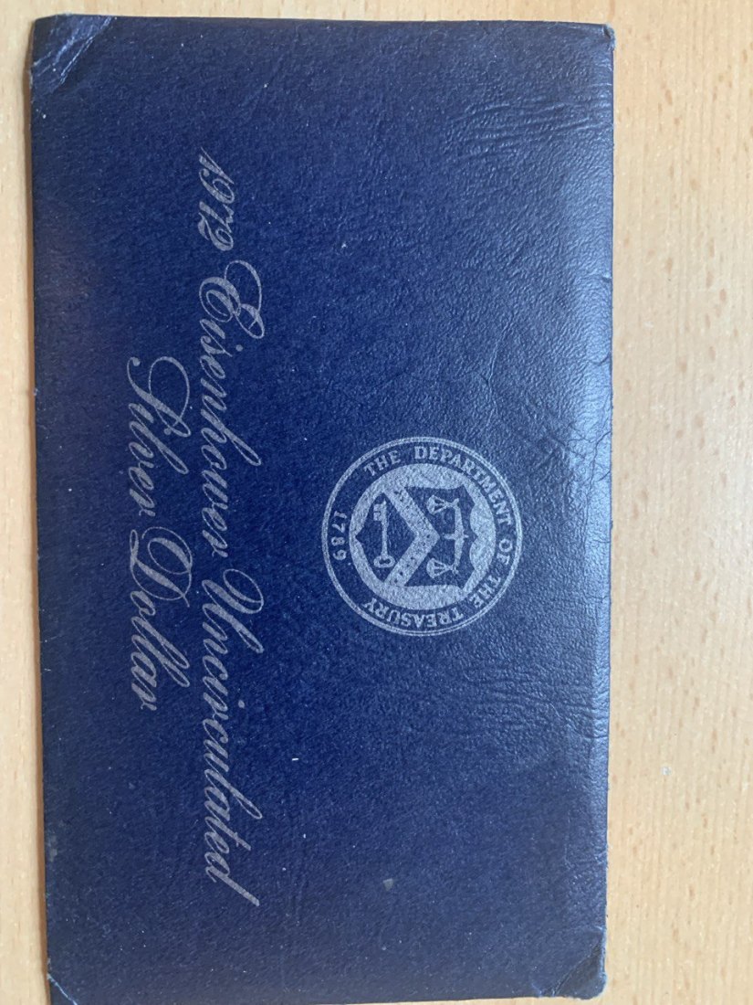  USA 1$ 1972 BU Eisenhower Uncirculated Silver Dollar Booklet   