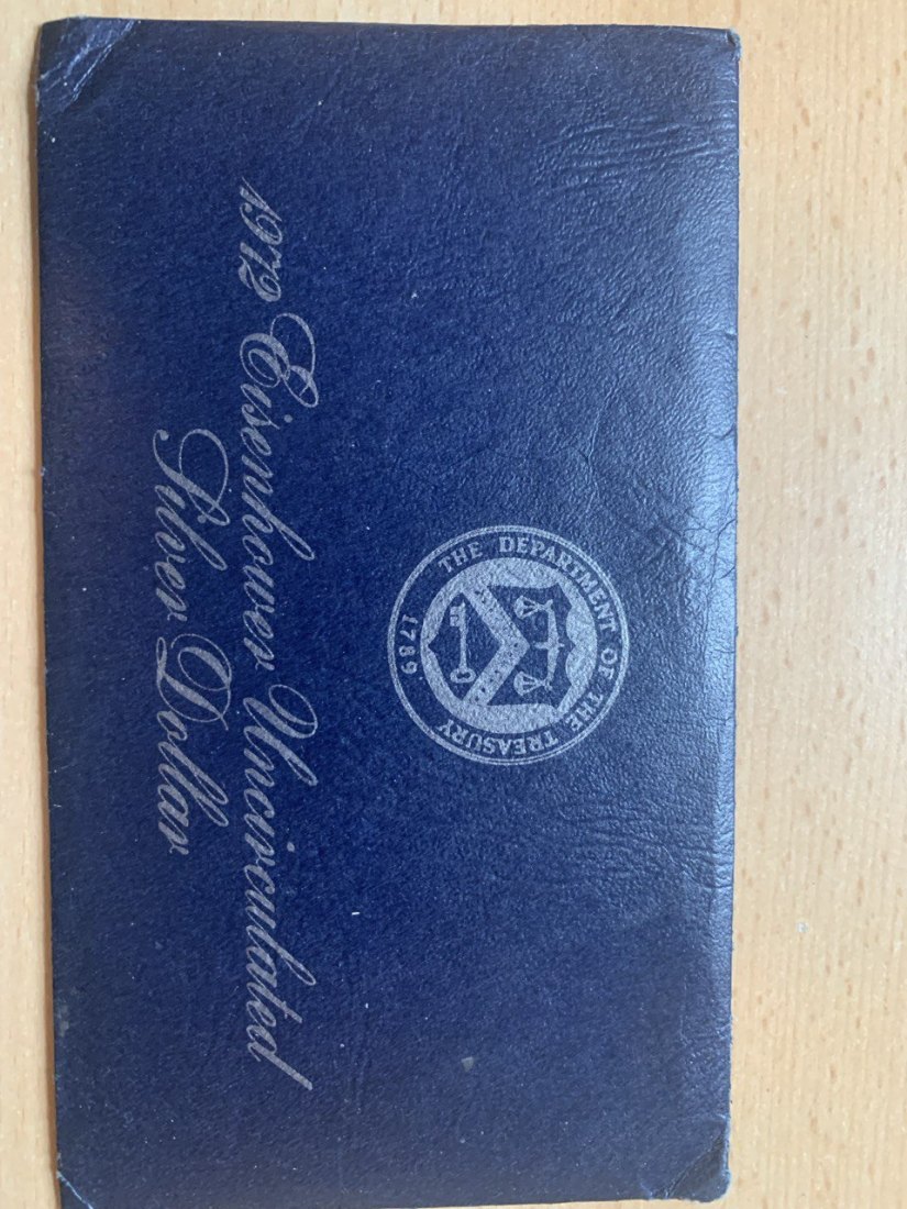  USA 1$ 1972 BU Eisenhower Uncirculated Silver Dollar Booklet   