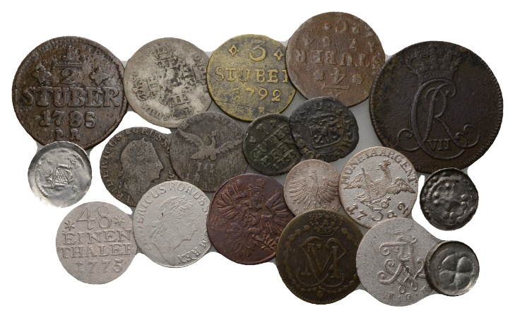  Altdeutschland, Lot Kleinmünzen (38,16 g)   