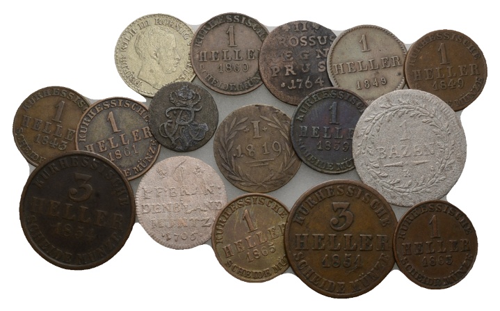  Altdeutschland, Lot Kleinmünzen (31,30 g)   