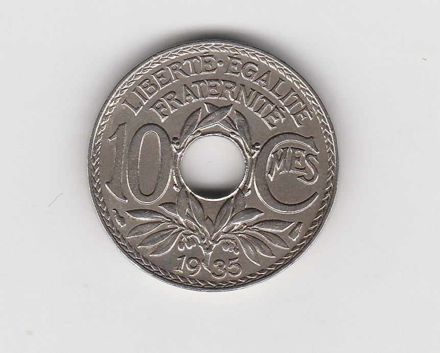  10 Centimes Frankreich 1935 (N024)   