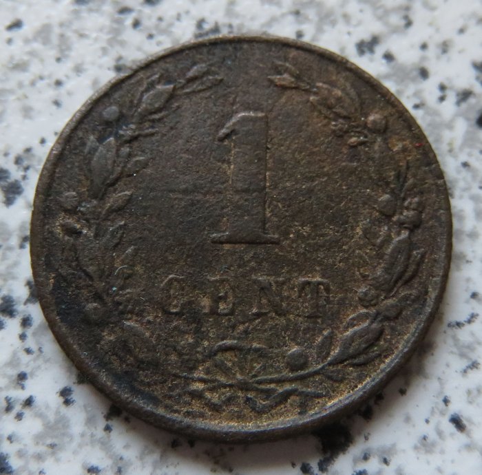 Niederlande 1 Cent 1897, Belegstück   