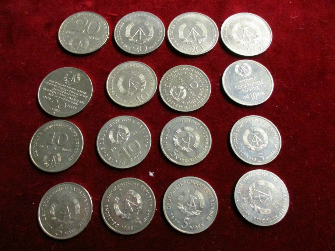  Lot - Sammlung DDR Münzen  siehe Foto / MF4   