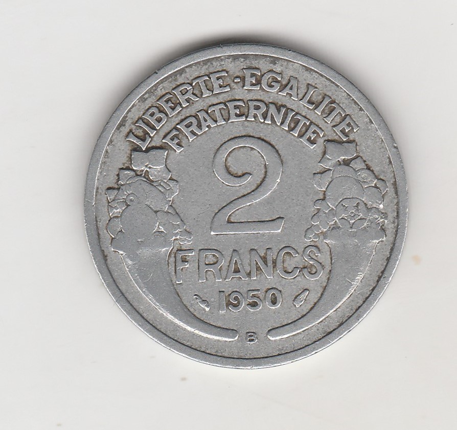  2 Francs Frankreich 1950  B  (N033)   
