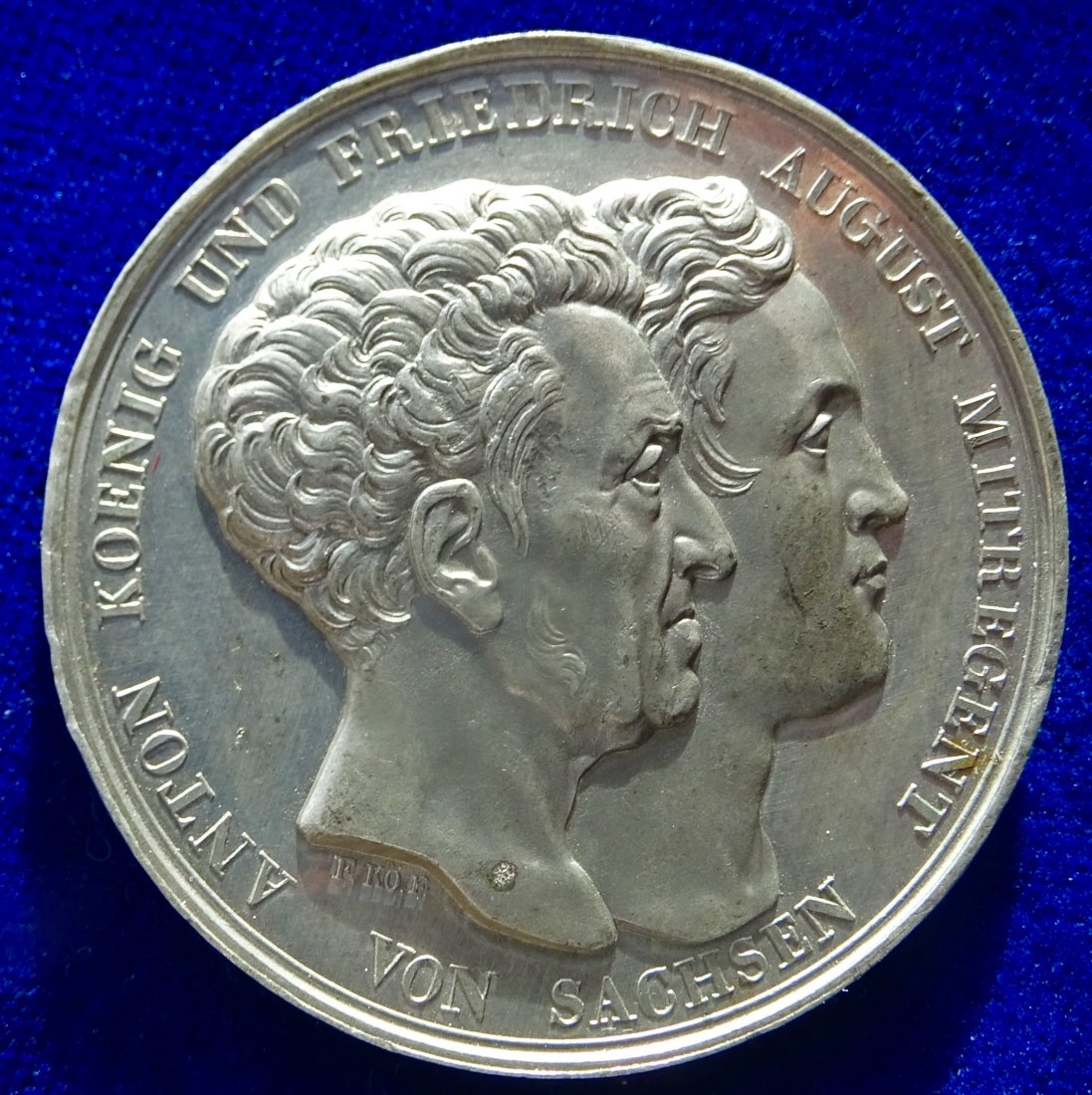  Königreich Sachsen Medaille 1831 auf die Neue Verfassung, Zinnabschlag   