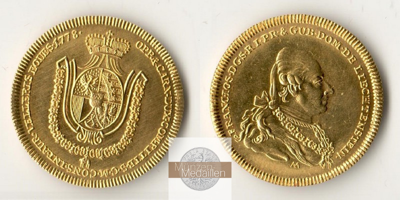 Liechtenstein MM-Frankfurt  Feingewicht: 3,45g 1 Dukat 1778 NP 