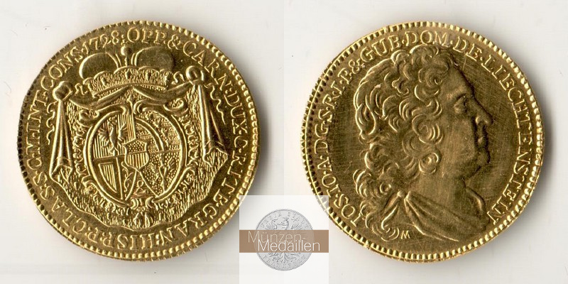 Liechtenstein MM-Frankfurt  Feingewicht: 3,45g 1 Dukat 1728 NP 
