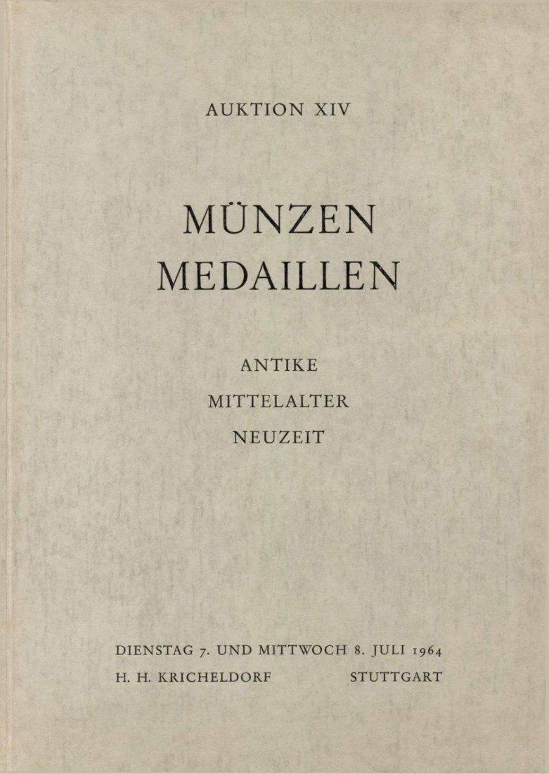  Kricheldorf (Stuttgart) 14 1964 Antike ,Seltene deutsche Taler ,Serien von Braunschweig ,Württemberg   