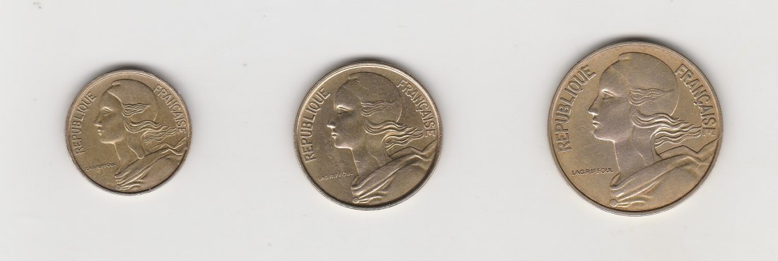  5,10 und 20  Centimes Frankreich 1973 (N039)   