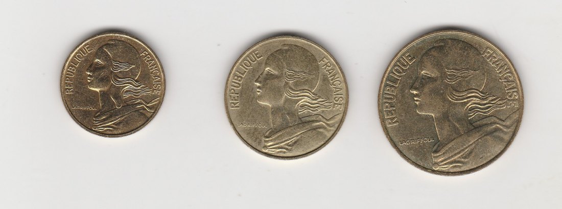  5,10 und 20  Centimes Frankreich 1986 (N041)   