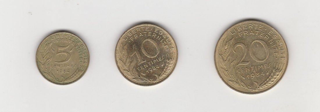  5,10 und 20  Centimes Frankreich 1984 (N042)   