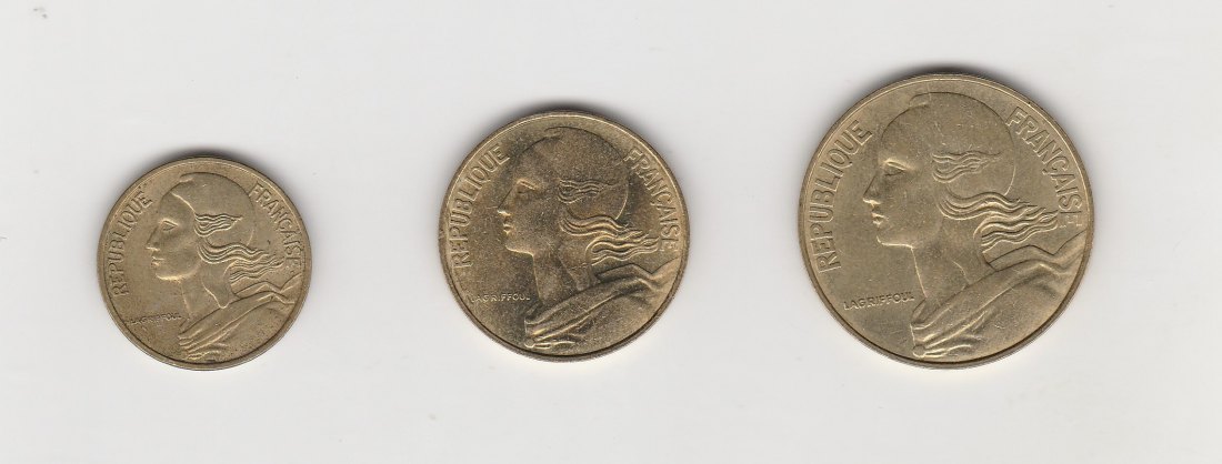  5,10 und 20  Centimes Frankreich 1984 (N042)   
