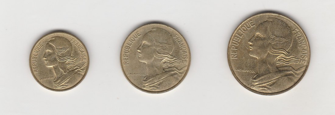  5,10 und 20  Centimes Frankreich 1983 (N043)   