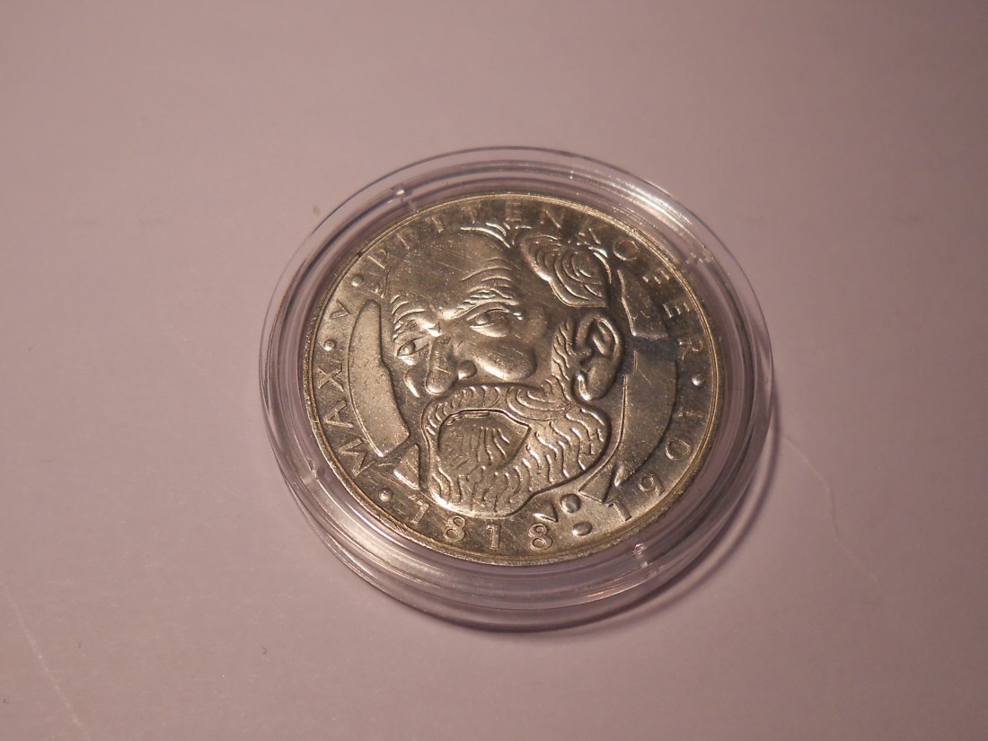  Deutschland Silber, 5 DM 1968 D 150. Geburtstag Max von Pettenkofer   