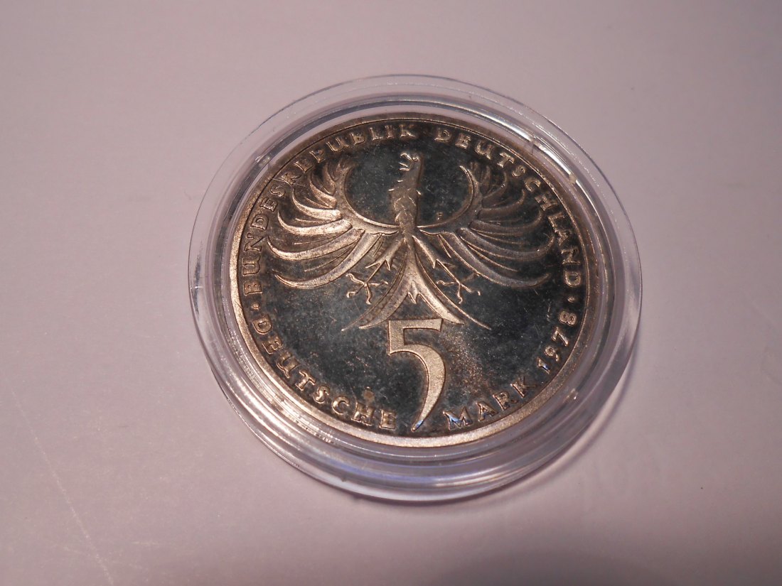  Deutschland Silber, 5 DM 1978 F   225.Todestag Balthasar Neumann für 9,- €   