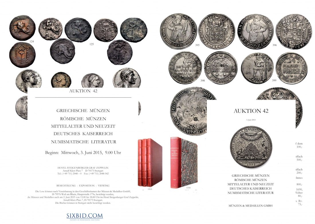  M & M GMBH Weil am Rhein 42 (2015) Münzen aus der Antike ,Mittelalter bis Neuzeit   