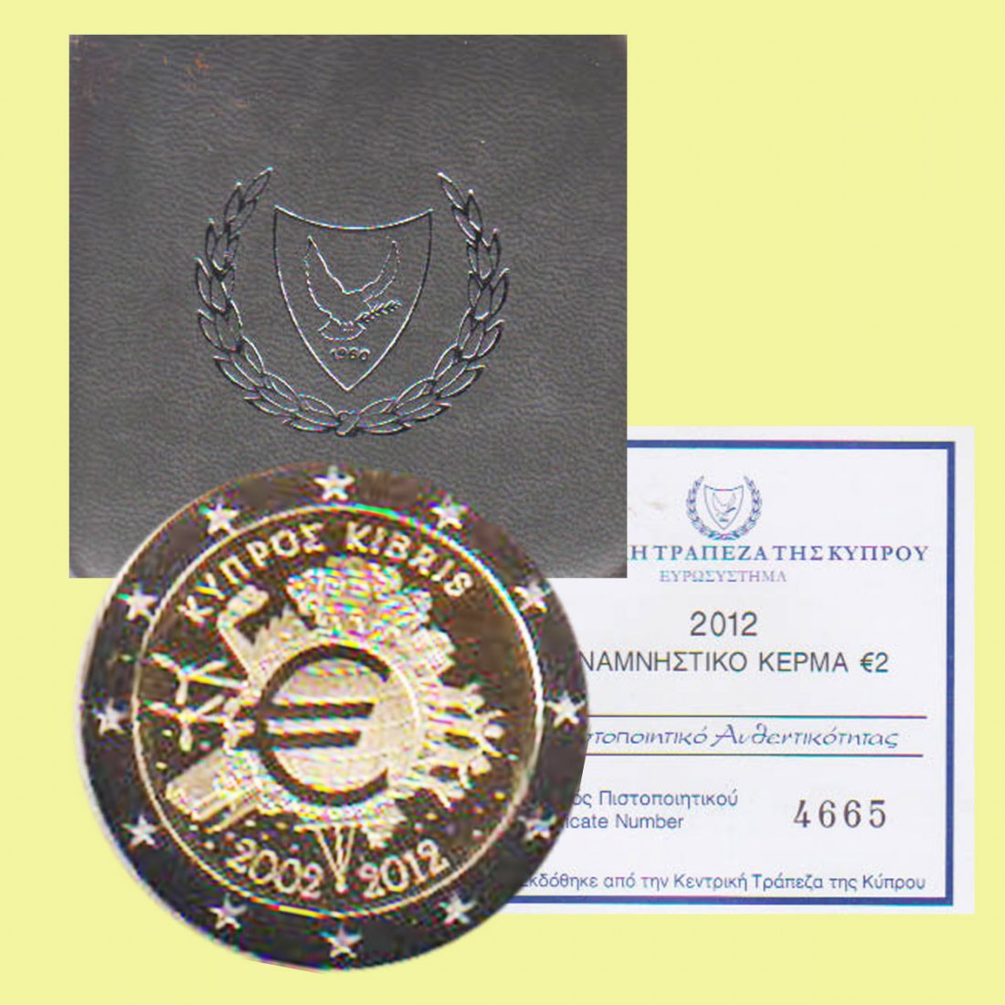  Offiz. 2€-Sondermünze Zypern *10 Jahre Euro Bargeld* 2012 *PP* nur 8.000St!   