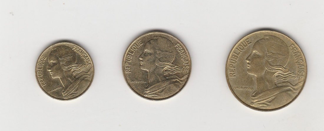  5,10 und 20  Centimes Frankreich 1993 (N044)   