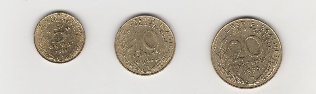 5,10 und 20 Centimes Frankreich 1995 (N045)