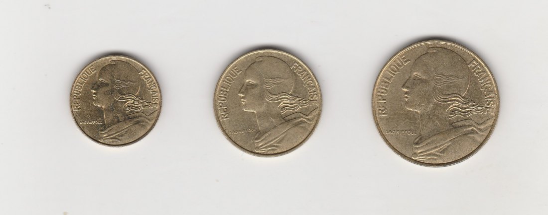  5,10 und 20  Centimes Frankreich 1995 (N045)   