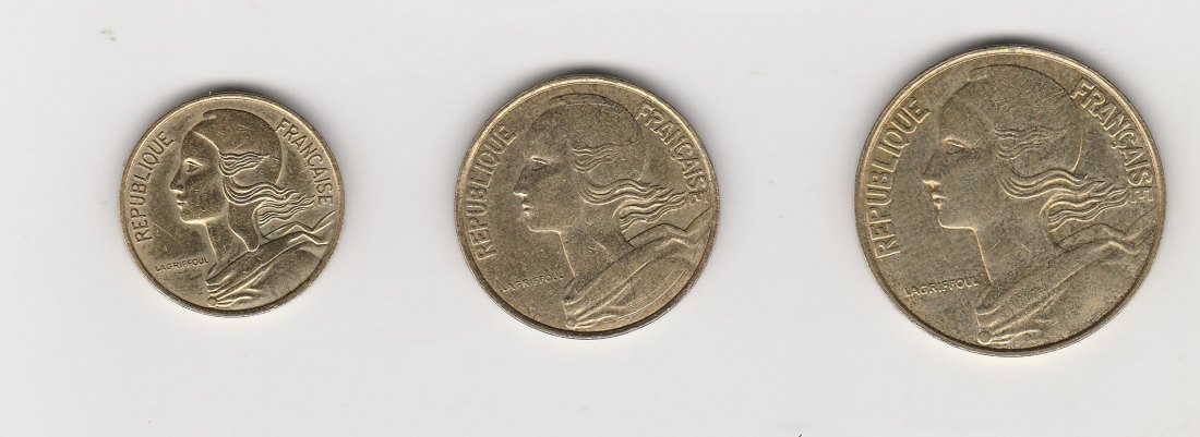  5,10 und 20  Centimes Frankreich 1997 (N046)   